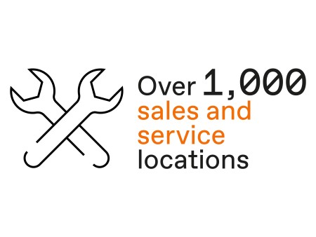 Over 1000 sales and service locations